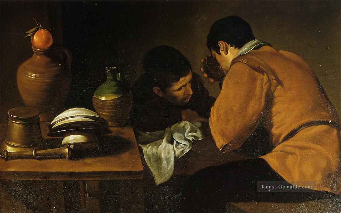 Zwei junge Männer an einem Tisch Diego Velázquez Ölgemälde